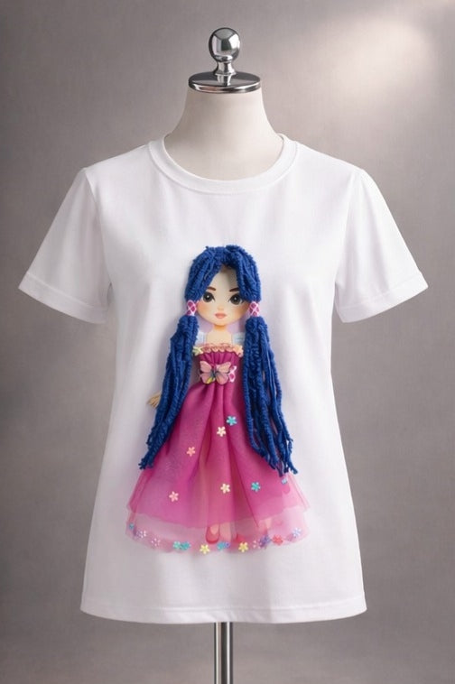 Little Miss Tee - Minimal White T shirt