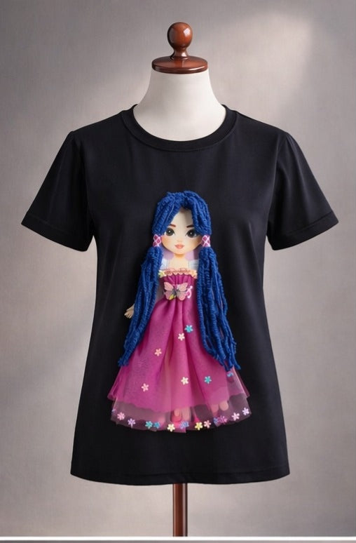 Little Miss T shirt - Black T Shirt