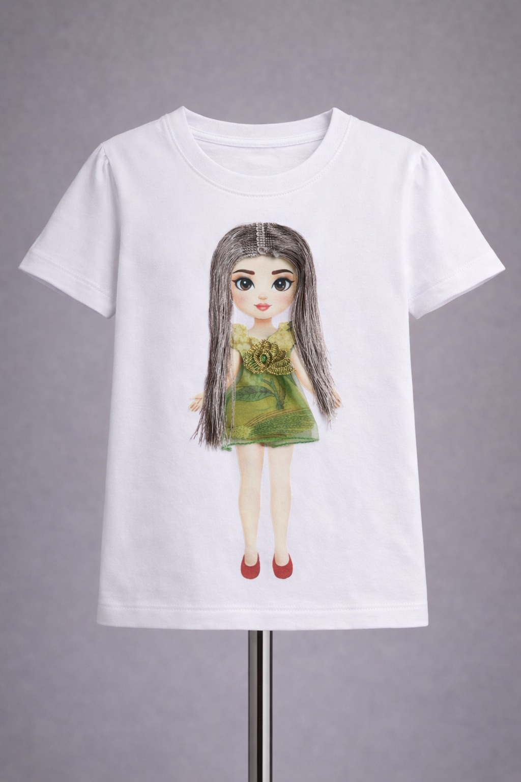 3D Doll with real hair and dress - Greengoldmini
