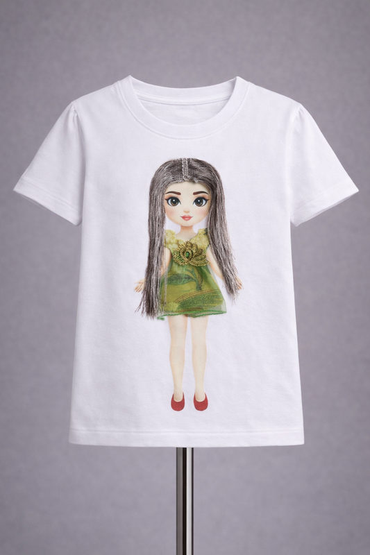 3D Doll with real hair and dress - Greengoldmini