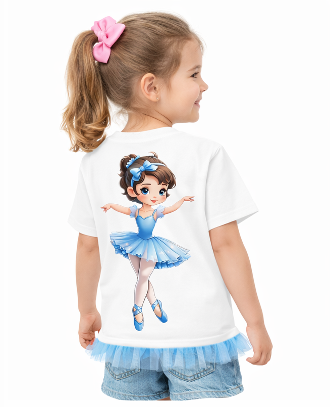 BLue Ballerina with tulle hem