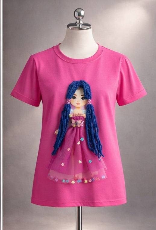 LittleMiss - Dark Pink Tee