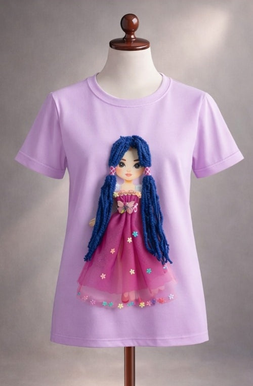 LittleMiss - Lilac Tee for kids